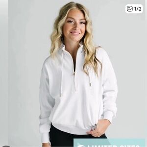 White 1/4 Zip Mave Jacket